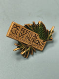 Vintage pin's Festival de Musique Châteauneuf-les-Martigues émaillé vert