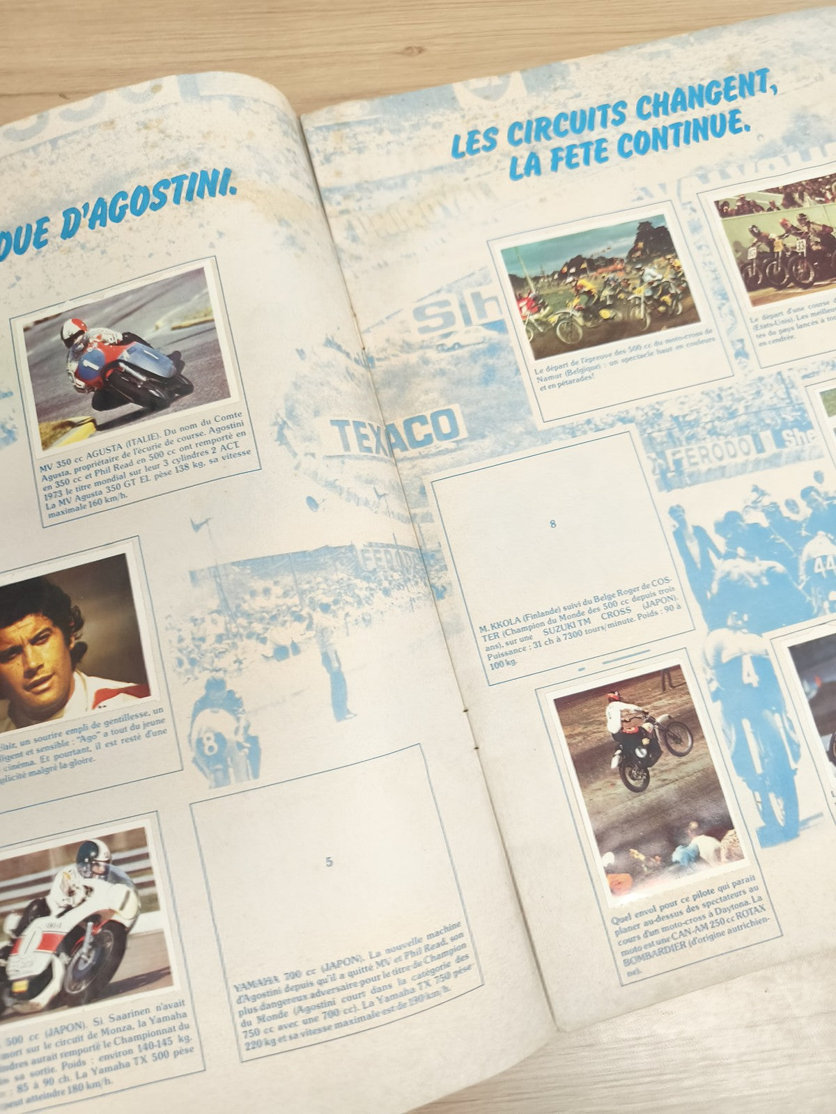 Vintage album Pif Gadget Motos ancien, incomplet, couverture illustrée Yamaha