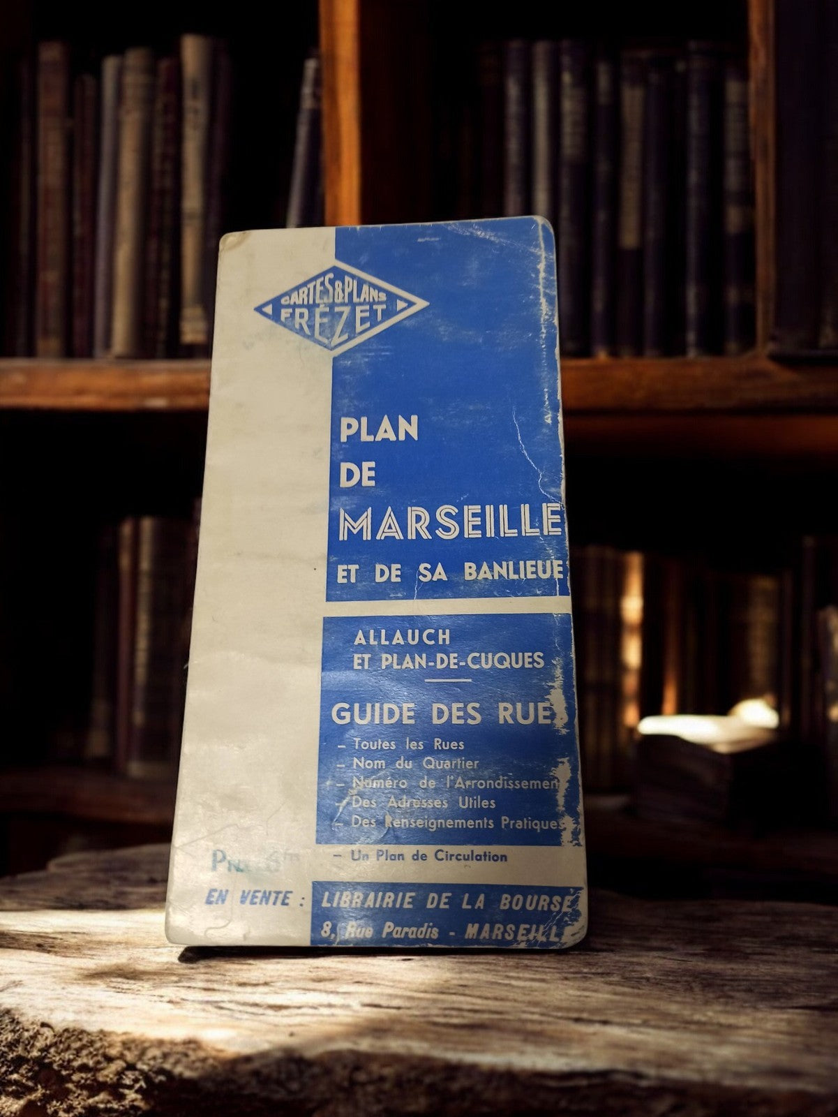 Plan de Marseille ancien FREZET vintage rétro carte routière Allauch banlieue