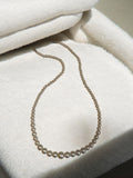 Collier perles fantaisie vintage, bijou ancien rétro, ton nacré élégant