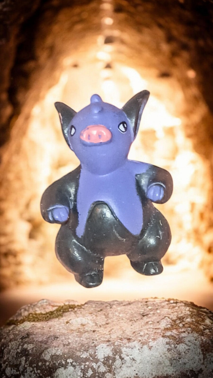 Figurine Pokémon Groret 2005/2006 PVC violet noir jouet vintage authentique