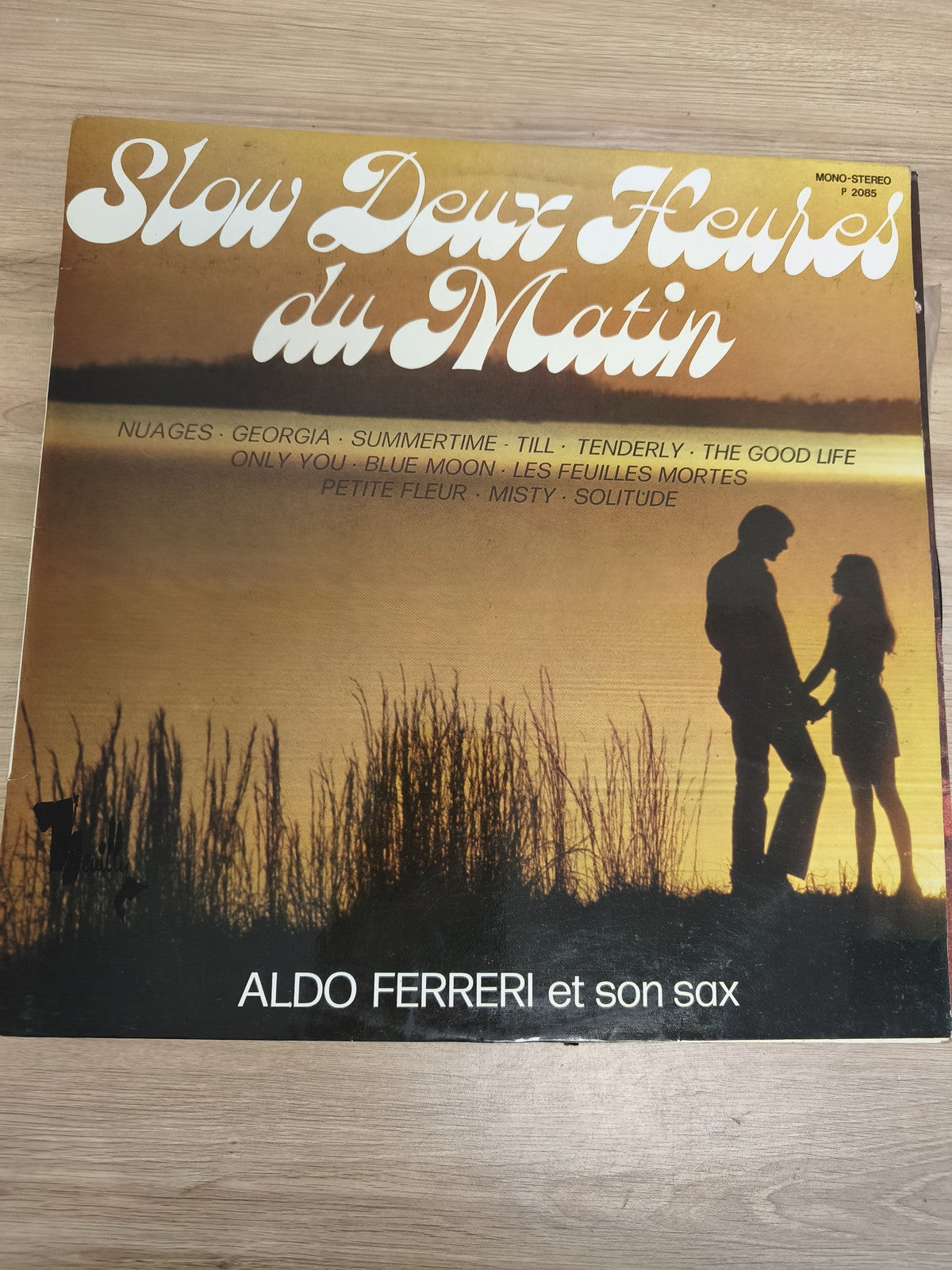 Vinyle 33T Aldo Ferreri Slow Deux Heures du Matin pochette silhouette coucher so