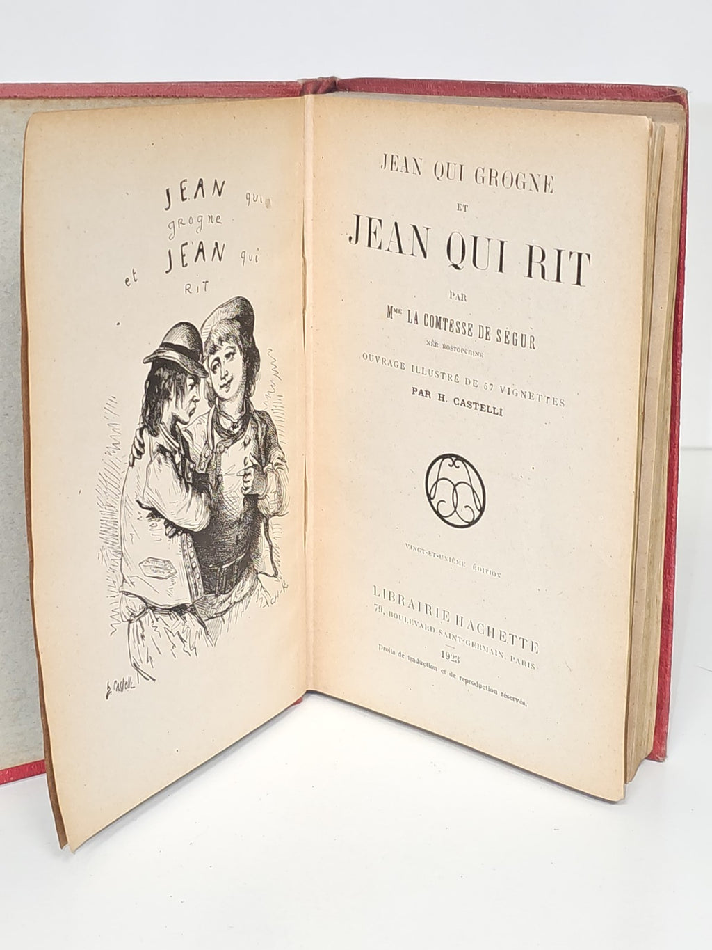 Livre ancien vintage "Jean qui rit" pour collection, édition rétro rare