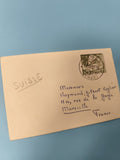 Ancienne enveloppe oblitérée début XXe Suisse vers France philatélie vintage