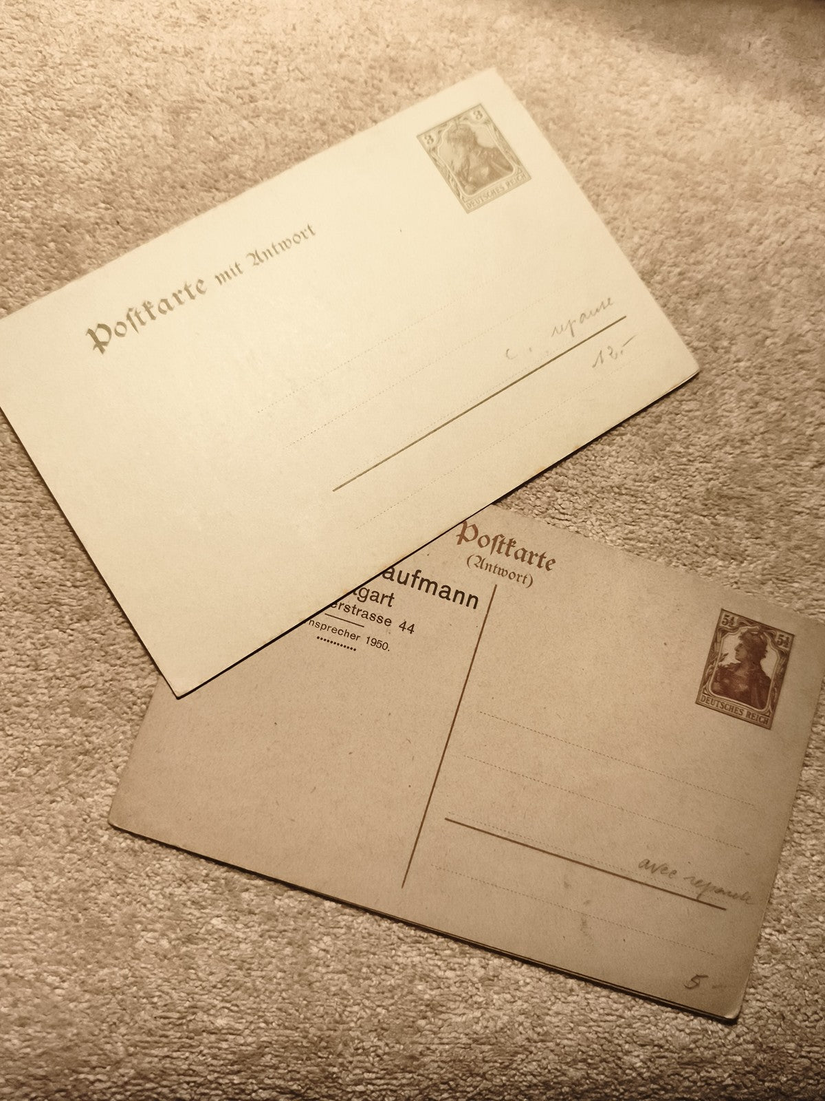 Cartes postales anciennes allemandes timbrées Deutsches Reich Philatélie (Ref 27