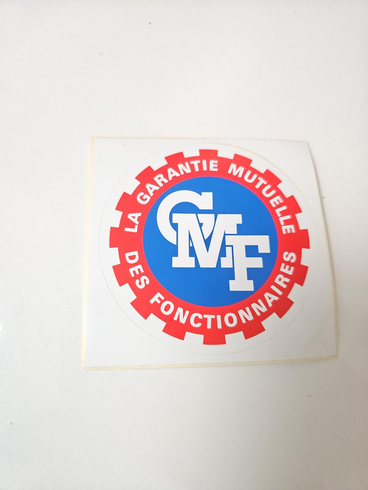 Ancien autocollant publicitaire GMF format XL rétro, déco collection assurance