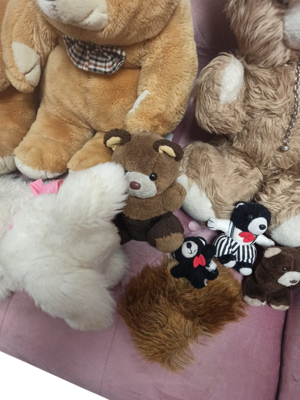 Lot ours en peluche vintage ancien 1960 rétro d'occasion peluches marron