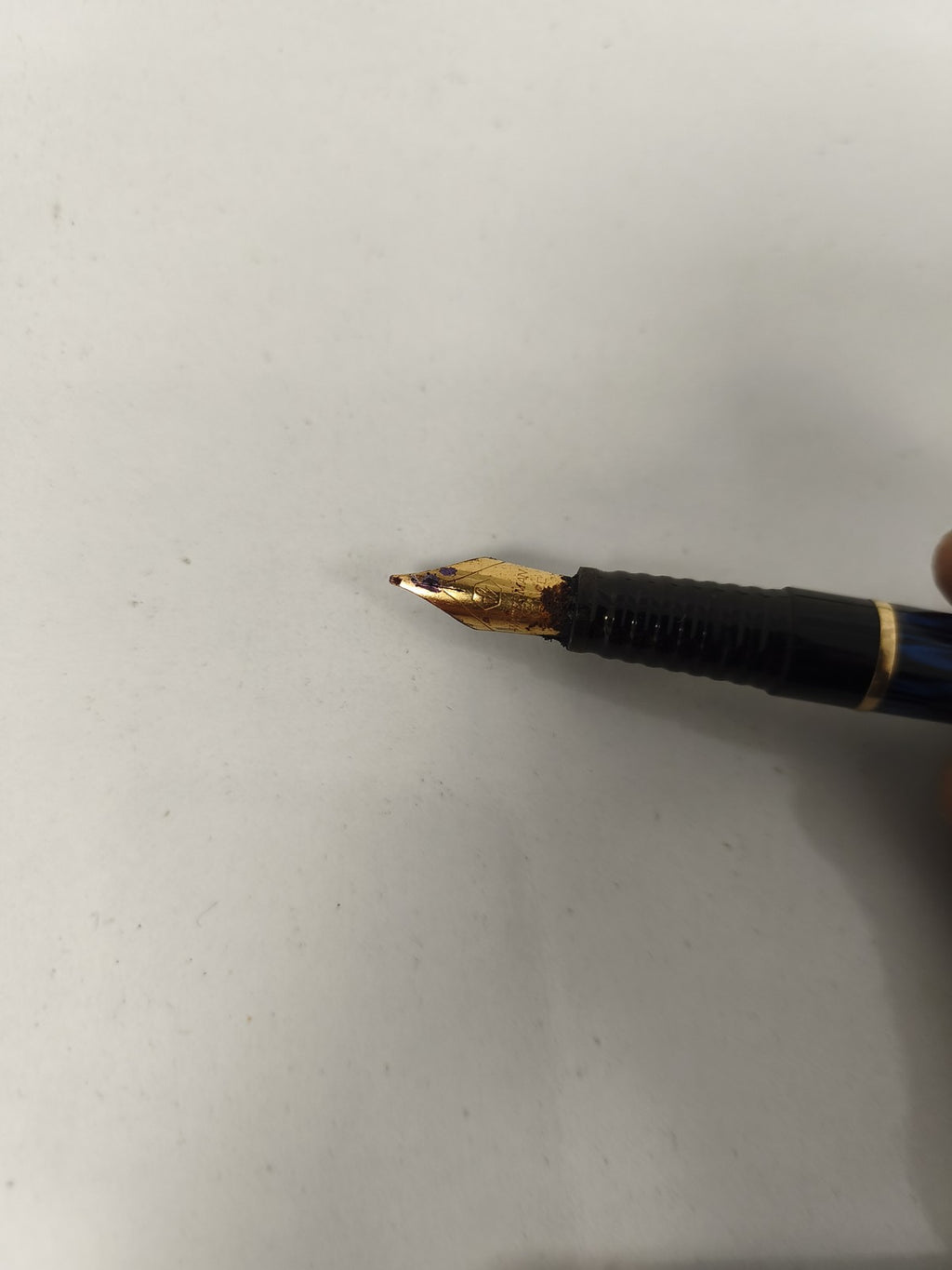 Stylo plume Waterman Lauréat II bleu marbré, plume élégante, écriture fluide