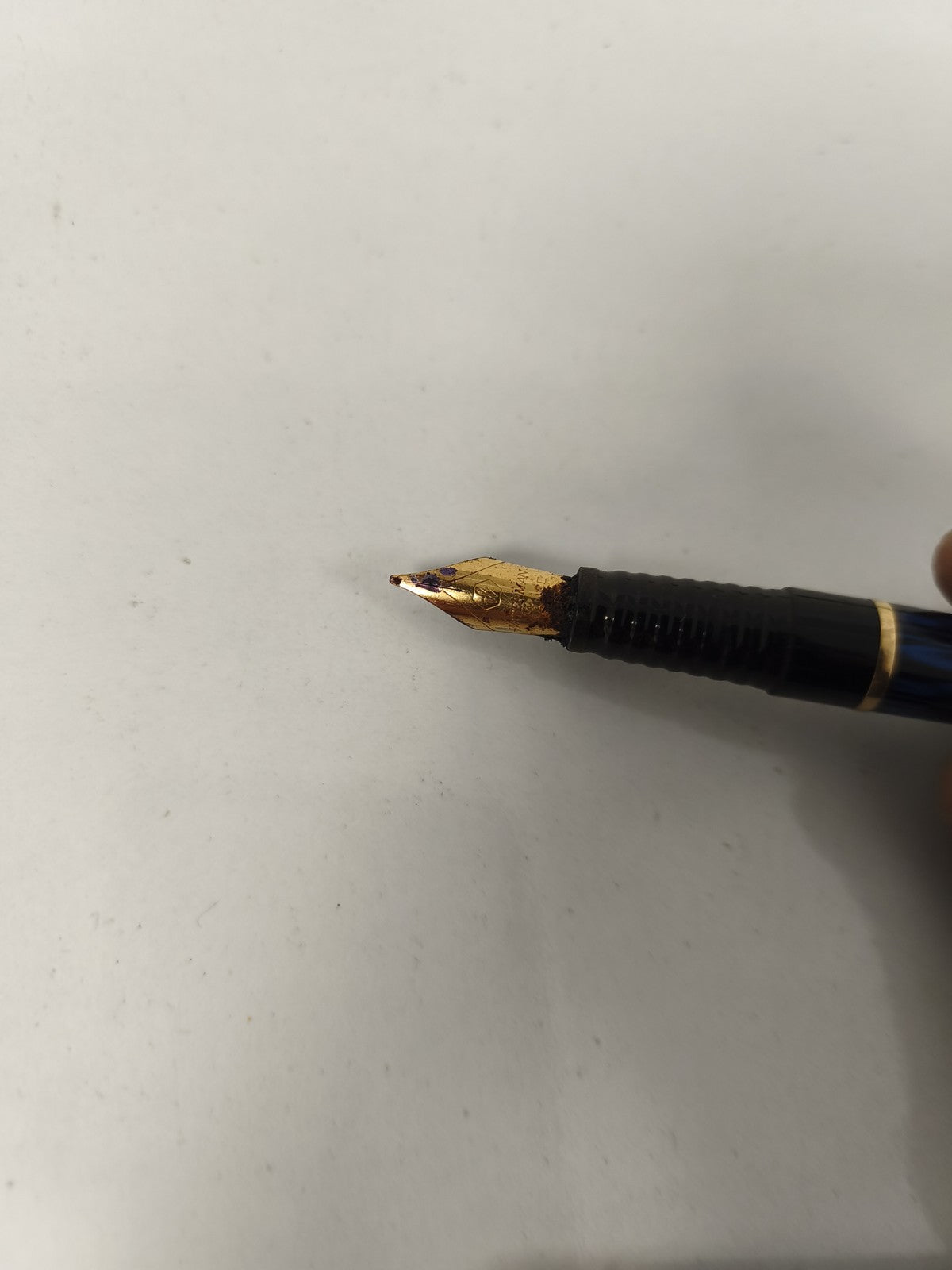 Stylo plume Waterman Lauréat II bleu marbré, plume élégante, écriture fluide