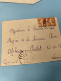 Ancienne enveloppe oblitérée début XXe philatélie timbres Semeuse 25c France