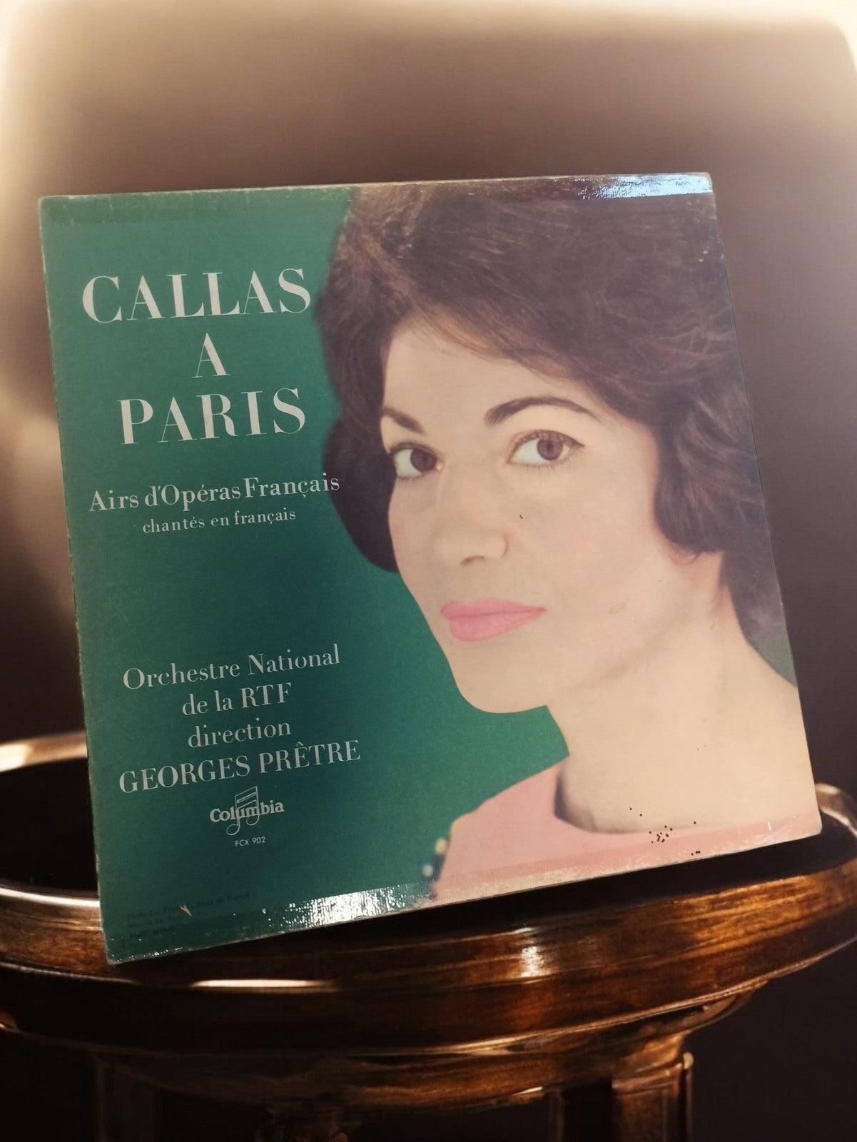 Disque vinyle ancien Callas à Paris Columbia FCK902 vintage musique rétro