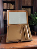Boîte maquillage vintage nacre miroir compartiments dorés rétro