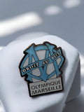 Pin's Olympique de Marseille ancien vintage logo OM bleu blanc rétro football