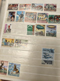 Lot de timbres postes Comores animaux, avions, personnages, d'occasion