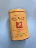 Ancienne boîte publicitaire vintage en métal Stal-Kosal petit format rétro déco