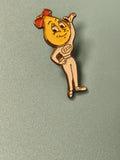 Pin's vintage Esso goutte mascotte jaune collection publicitaire rétro