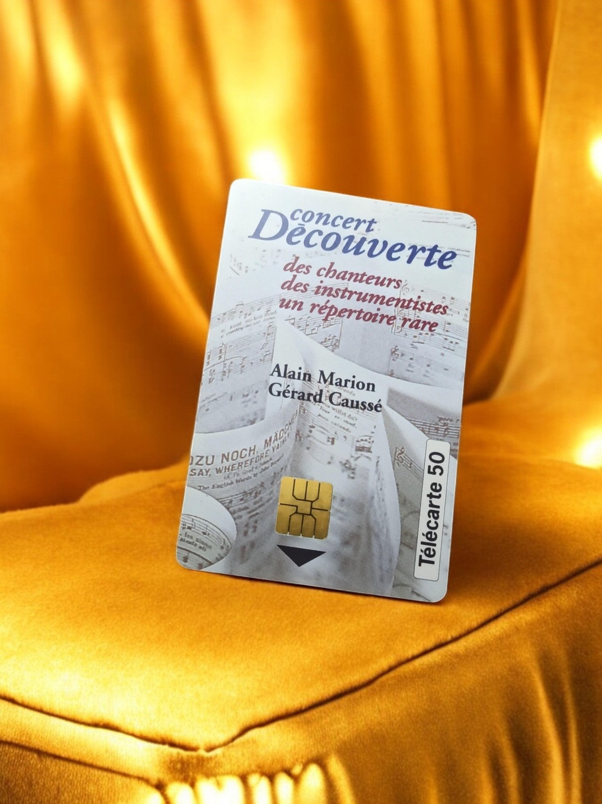 Carte téléphonique vintage Télécarte 50 concert Découverte Alain Marion Gérard C