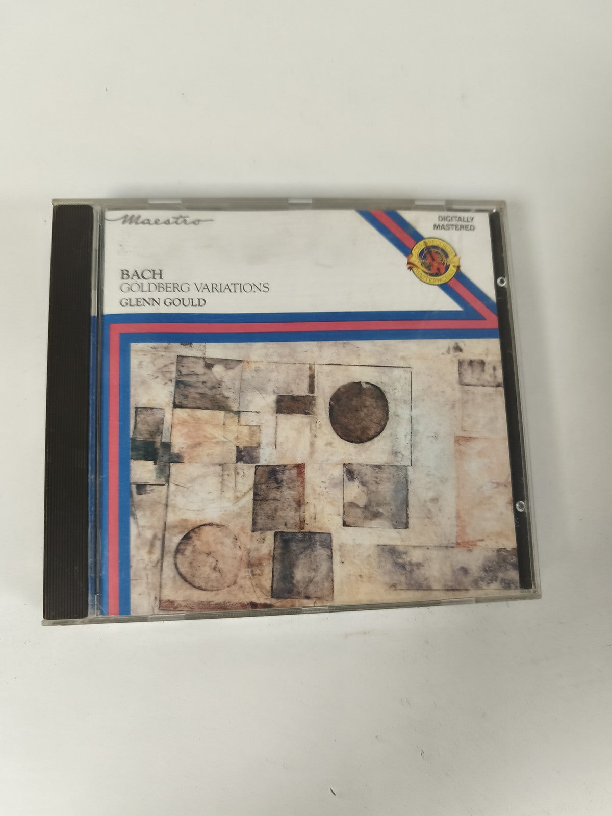 CD Bach Goldberg Variations Glenn Gould Maestro pochette abstraite