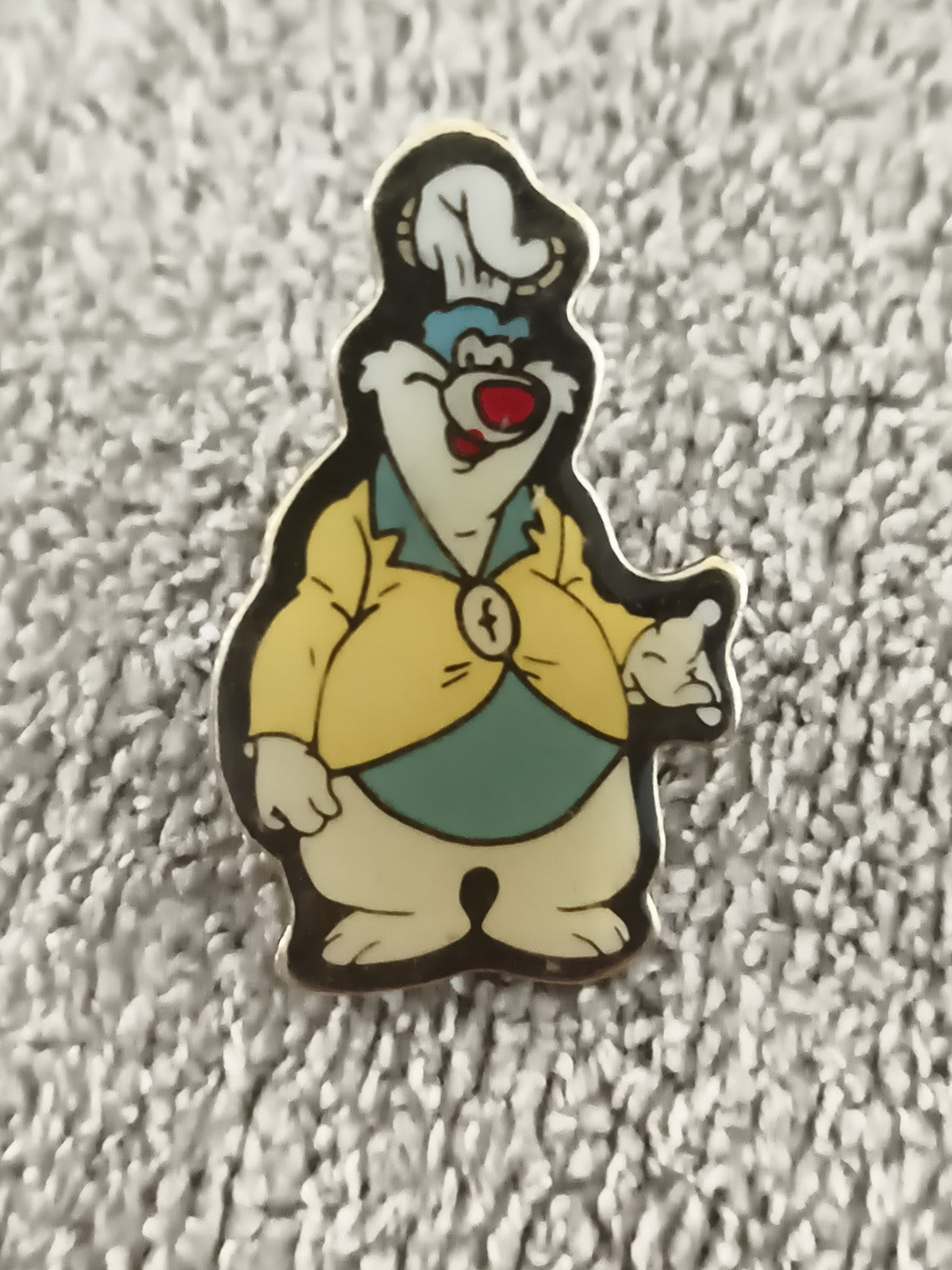 Pin's vintage personnage dessin animé chef cuisinier émaillé années 90 (Ref 3)