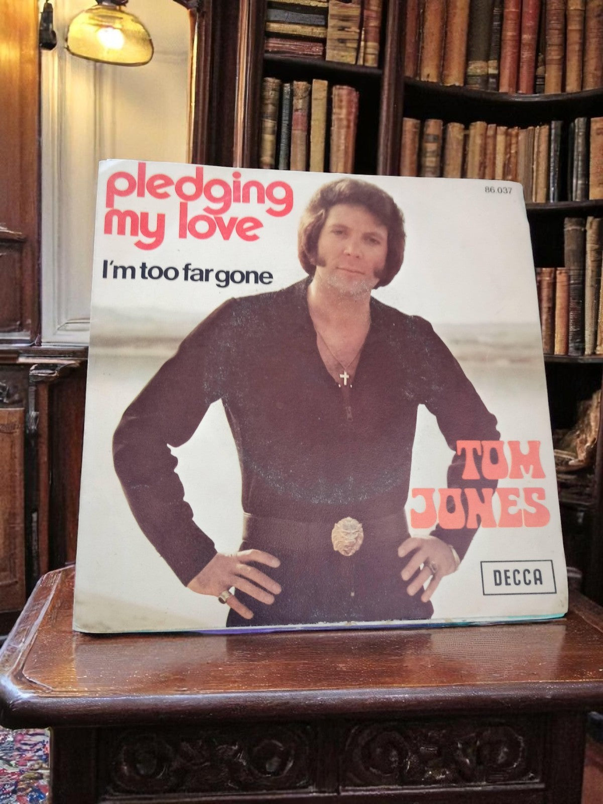 Vinyle 45 tours Tom Jones DECCA vintage Pledging My Love pochette originale