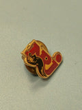 Vintage pin's NRJ radio logo rouge doré collection années 90