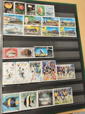 Lot de timbres République de Djibouti thématiques sport, faune, transports coule