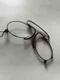 Lunettes pince-nez anciennes, monture métal, style XIXe, antique vintage
