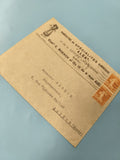 Ancienne enveloppe publicitaire Alsace timbres oblitérés 25c orange philatélie