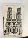 Carte postale ancienne Orléans Cathédrale CPA noir et blanc façade gothique