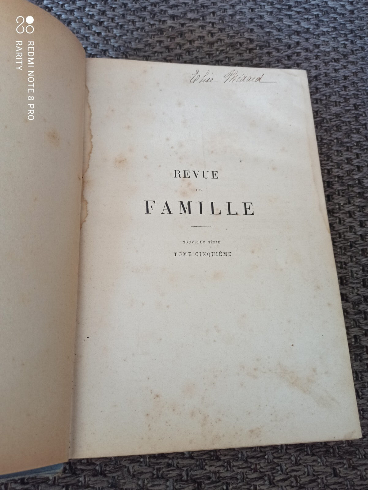 Livre ancien Revue de Famille Jules Simon couverture illustrée XIXe Paris