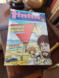Magazine Tintin ancien 1986 + poster, édition vintage, couverture Gilles Roux