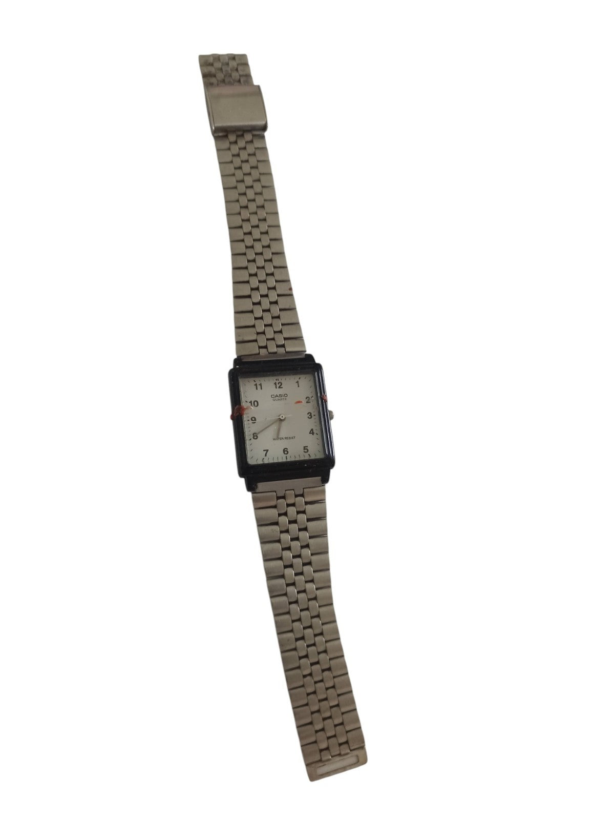 Montre Casio Homme Vintage Quartz cadran carré bracelet métal rétro