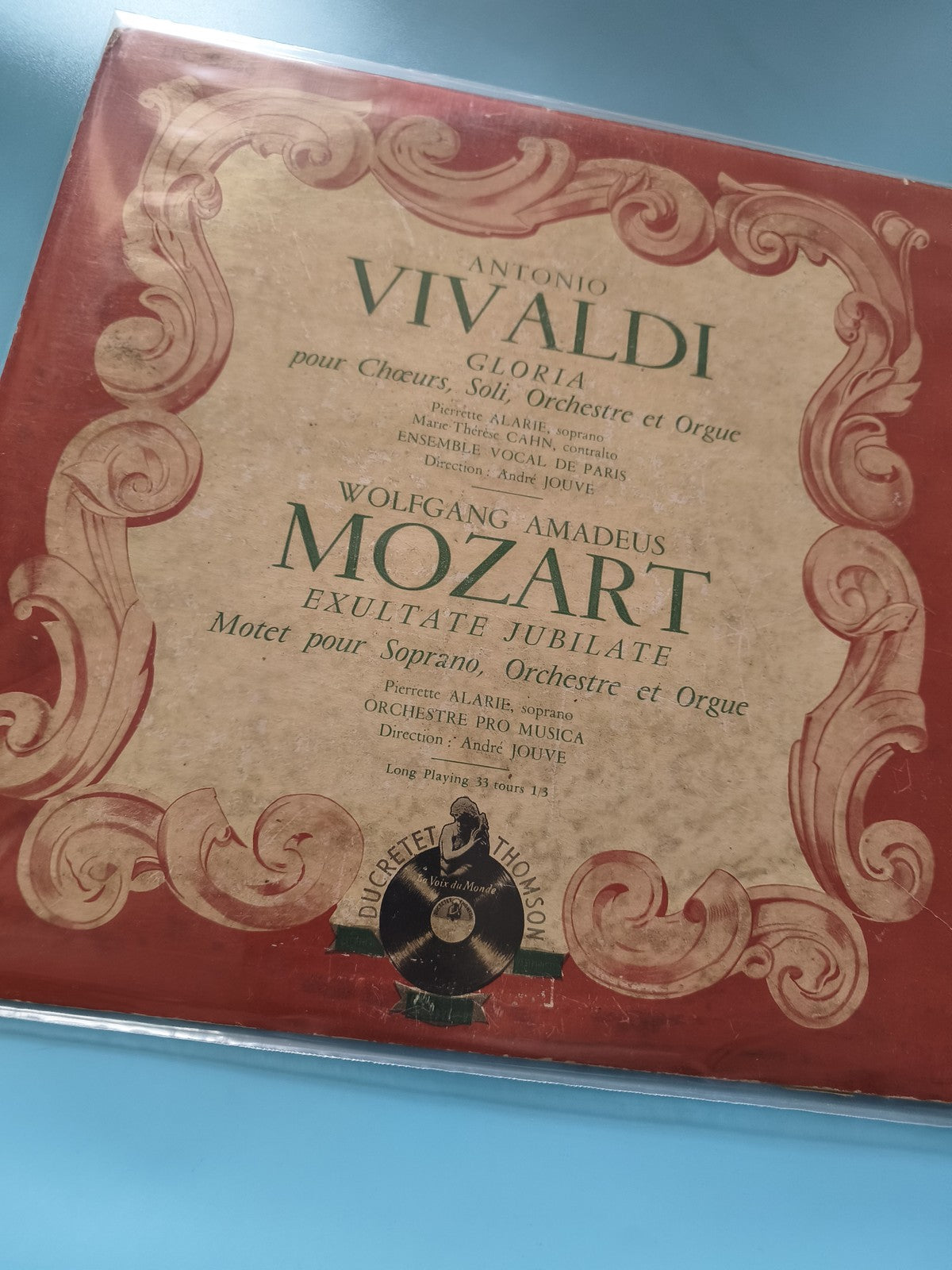 Vinyle ancien 33 tours Vivaldi rétro, disque vintage pour collection musique cla