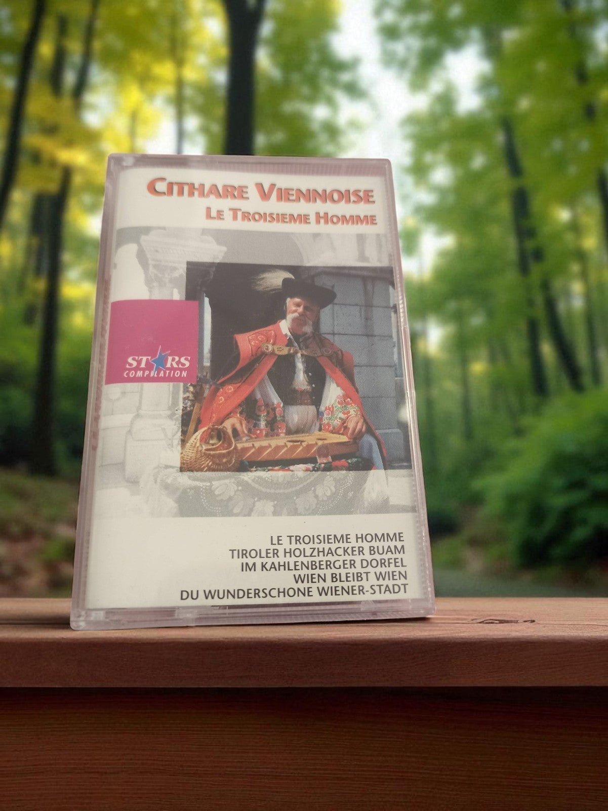 Cassette audio vintage Cithare Viennoise Le Troisième Homme rétro années 80 K7