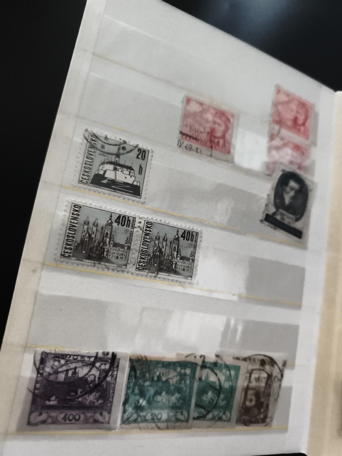 Lot timbres oblitérés Europe Est Tchécoslovaquie Pologne album philatélie