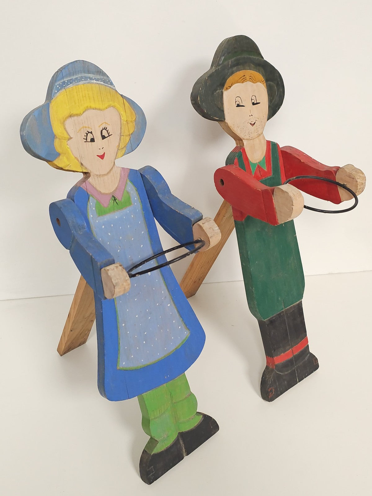 Vintage Antike Holzspielzeuge handgefertigte Statuen Retro Dekoration Sammlung