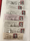 Timbres oblitérés Marianne 0,25 F Provence, cachets illustrés, lot philatélie