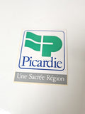 Vintage grand autocollant publicitaire Picardie rétro ancien pour collectionneur