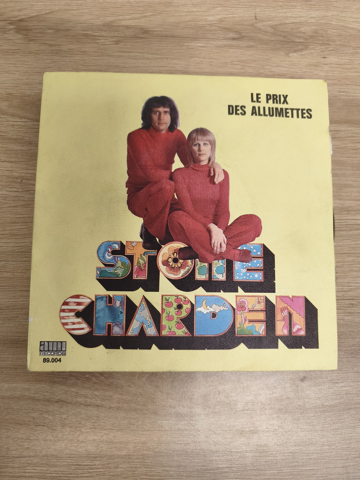 Vinyle 45 tours Stone Charden "Le prix des allumettes" pochette jaune