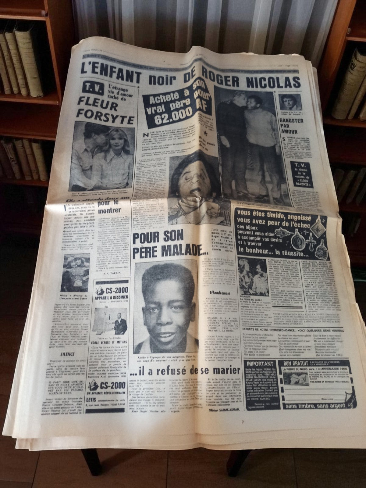 Ancien journal français Roger Nicolas vintage presse rétro humoriste années 60