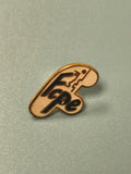Vintage pin's FCPE ancien badge scolaire logo bleu et crème collection