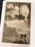 Carte postale ancienne CPA Bonne Pâques œuf enfant photomontage début XXe