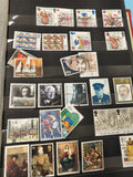 Lot anciens timbres oblitérés Royaume-Uni collection philatélie thèmes variés
