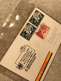 Lettre philatélique Belgique 1954 Sabena Bruxelles Stuttgart affranchie cachets