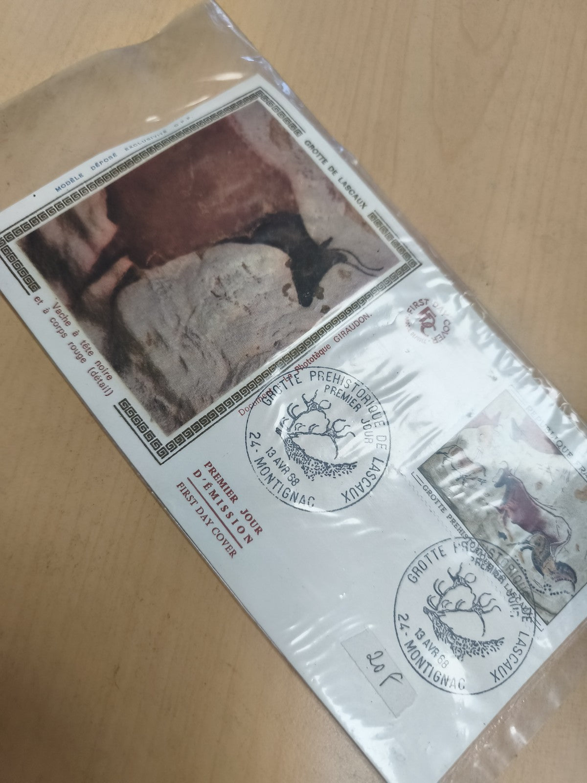 Enveloppe Premier Jour Lascaux 1968 Montignac Grotte Préhistorique Philatélie