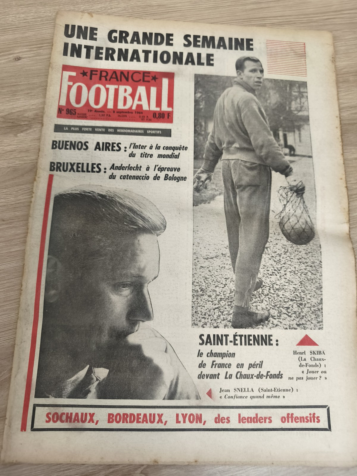 Ancien journal France Football 1968 Marseille OM vintage collection foot