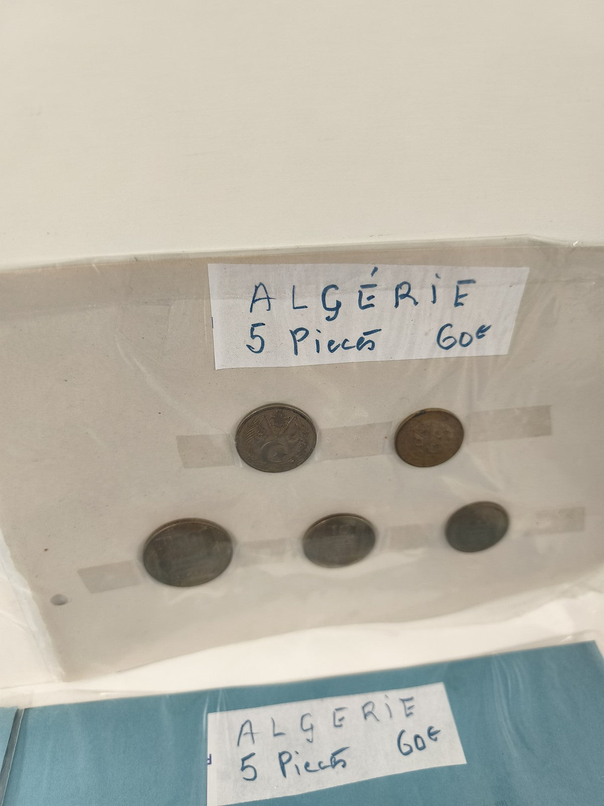 Lot de pièces anciennes Algérie, collection vintage, monnaies diverses état