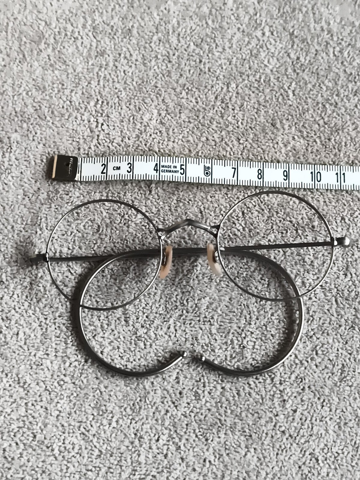 Pince-nez ancien lunettes rondes métal vintage monture rétro début XXe