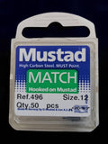 Hameçons Mustad Match vintage boîte 50pcs acier ancien pêche rétro