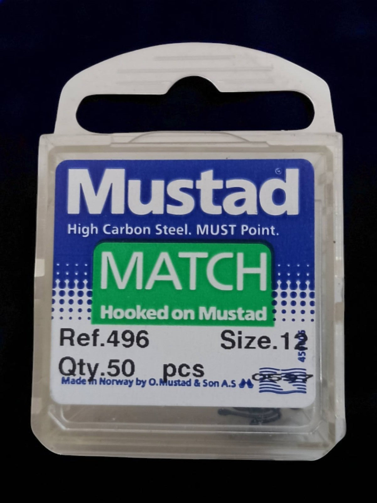 Hameçons Mustad Match vintage boîte 50pcs acier ancien pêche rétro